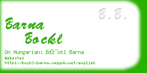 barna bockl business card